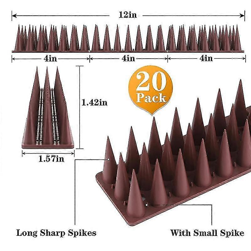 20 Pcs Bird Deterrent Spikes Birds Repellent Spikes For Outside To Keep ...