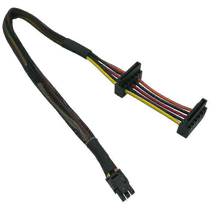 Hdd Sata Power Cable Right-angle Sata 15 Pin X2 To Mini 6 Pin Atx Adapter For 3653 3650 Series Comp (haoyi