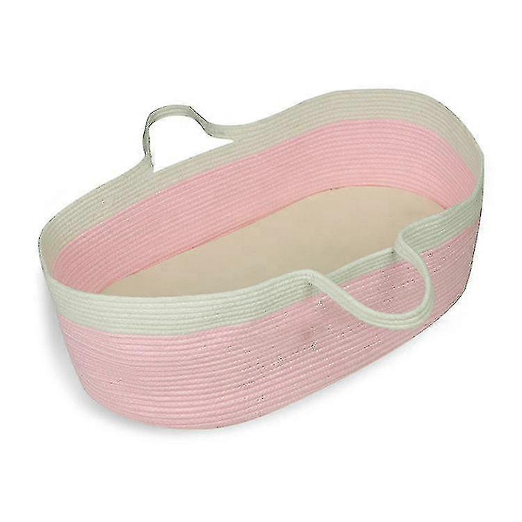 bærbar vevd bomull tau spedbarn kurv