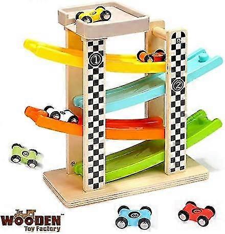 Click Clack Racing Track With *6* Cars - Includes Parking Lot - No Assembly Required