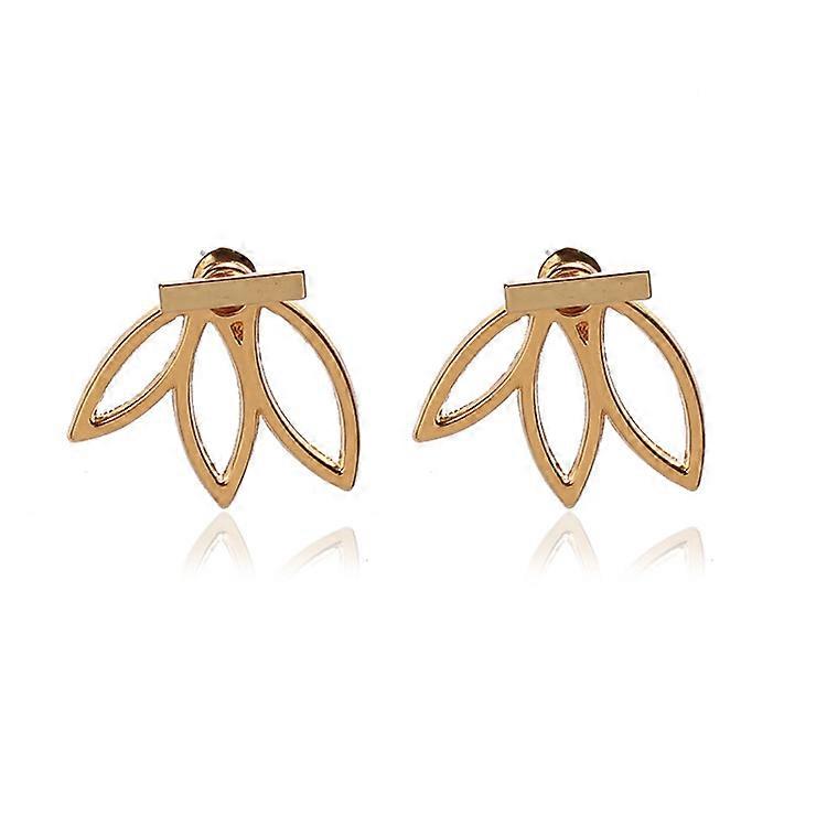 Leaf Bar Stud Earrings for Women