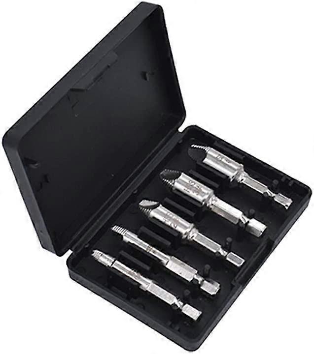 5 Pieces Damaged Screw Extractor Set,Single Head Screw Extractor