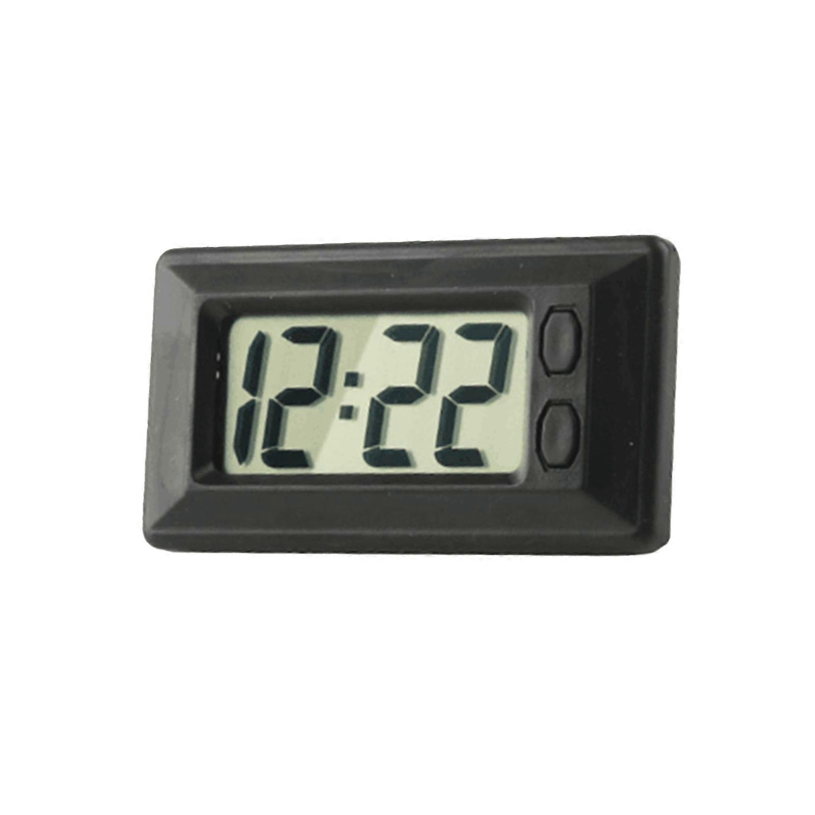 Digital Clock Ultra-Thin LCD Digital Dashboard Clock Convenient Alarm Clock for Home Office Car Decor