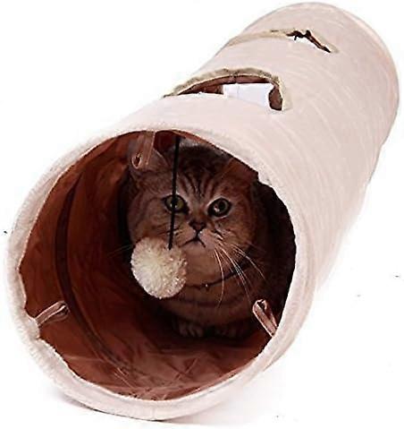 Chat Tunnel Jouets avec 2 Trous A Explorer 120x25cm