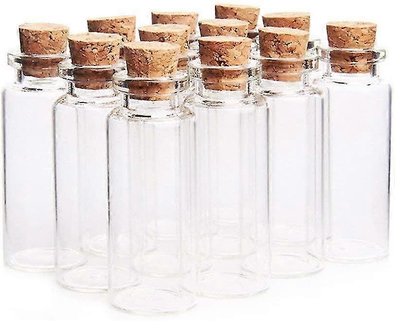 6 Pieces 15ml Mini Tiny Glass Bottles Jars With Cork Closures