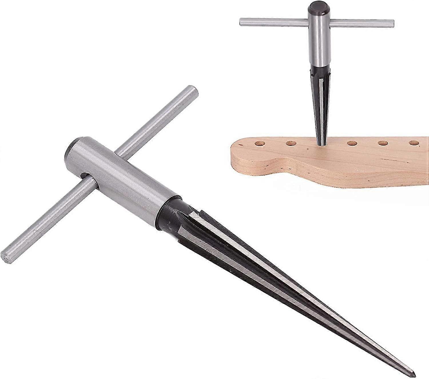 Tapered Reamer, Hand Reamer, T-handle Tapered Reamer Set, Reamer T-handle Seiko High-hardness High-speed Steel Tapered Reamer (round Handle Tapered Re