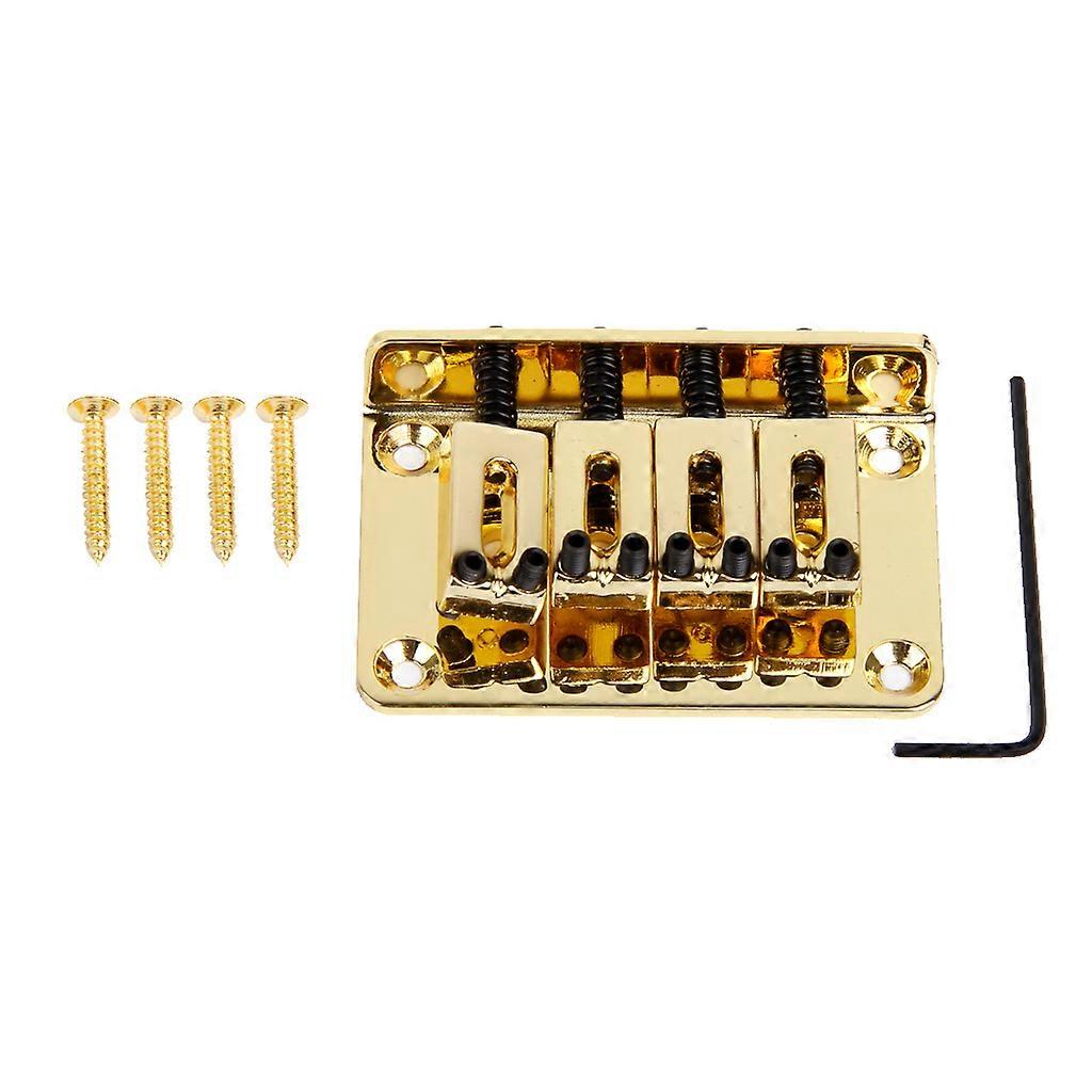 Gold Four String Bass Ukulele Bridge