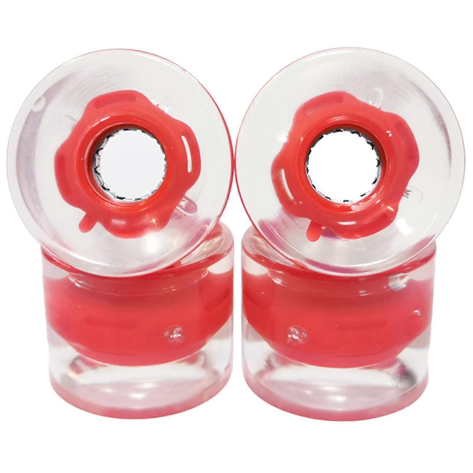 60mm durável pu skate glow wheels com alta elasticidade acessórios de skate