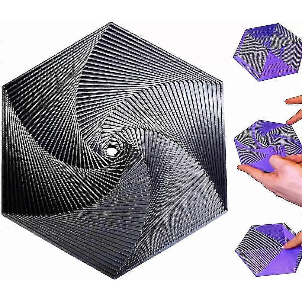 Anti-stress Fractal Fidget Hexagon Portable Jouer Jouet Sensoriel Hexagone Spirale Hexagone Outil de Méditation Consciente
