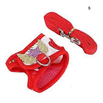 Small Pet Harness Leash Set Comfortable Chest Strap Traction Vest for Rabbits Hamsters Guinea Pigs