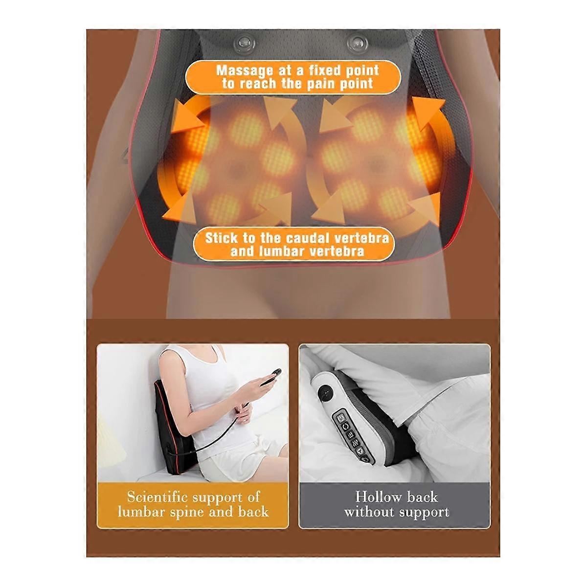 Waist Massage Car Portable Massager Muscle Relaxation Massager Heating Massage Neck Massage EU Plug