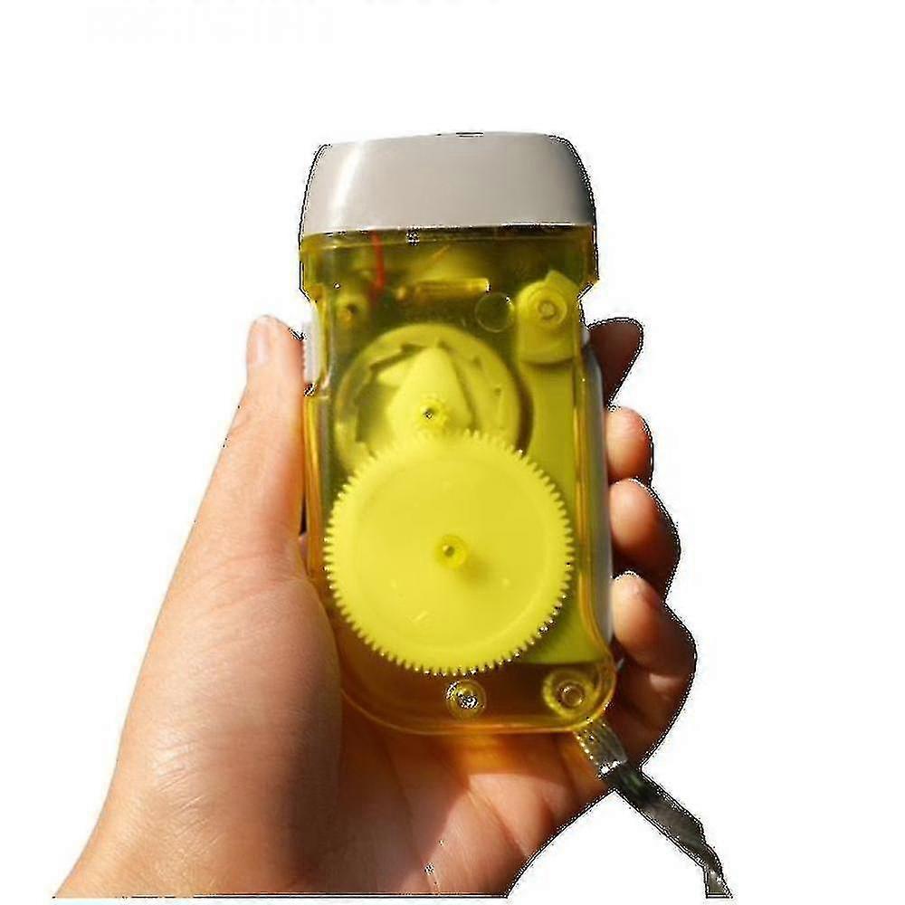 Hand Crank Flashlight,no Battery(yellow)