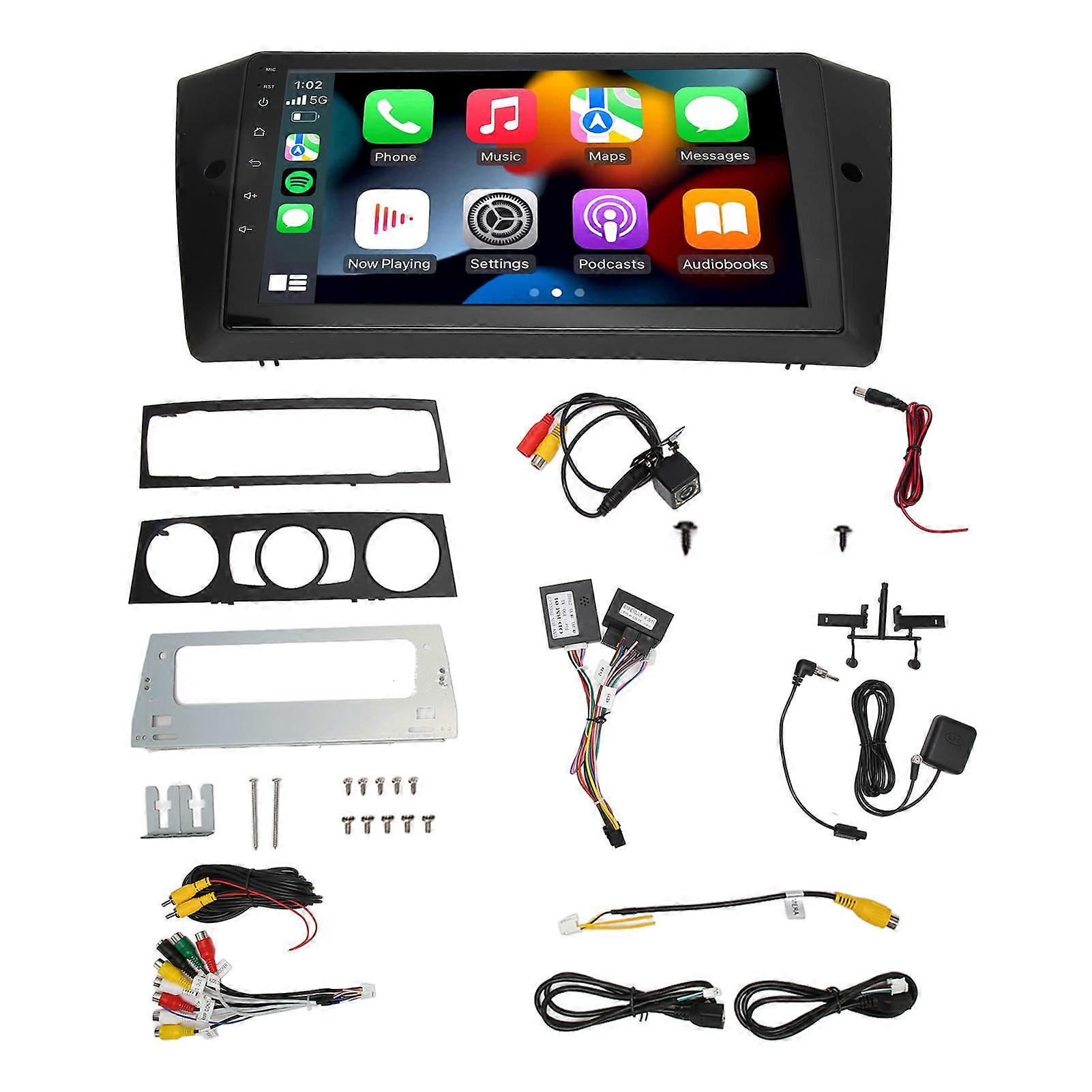 Ricevitore stereo per auto 9 pollici IPS touchscreen per Android Auto CarPlay Bluetooth 27 UI Navigazione GPS WiFi per E90 E91 E92 E93