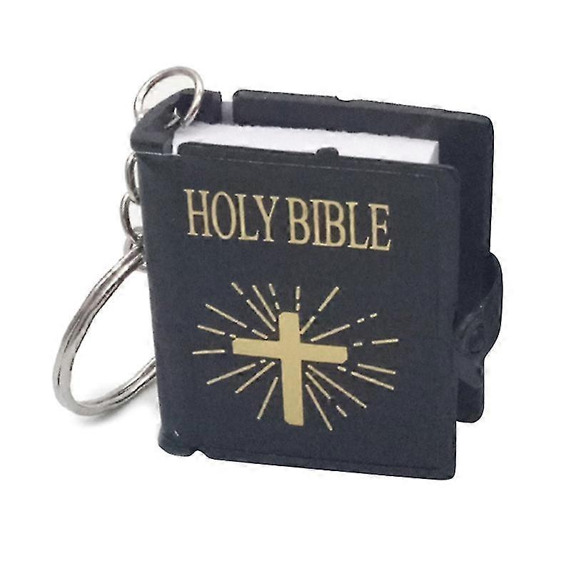 English Version Mini Religious Christian Keychain Mini Book Key Chain Key Ring