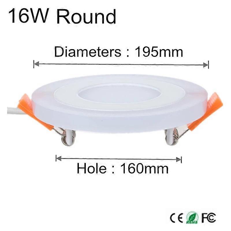 Round/Square Dimmable RGB LED Downlight + Remote Control 6w/9w/16w/24W Recessed LED Ceiling Panel light AC85-265V+Driver