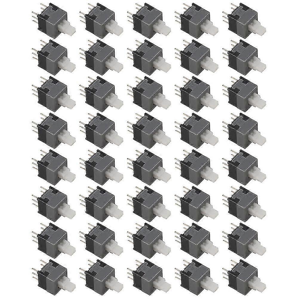 6 Pin Dpdt Latching Tact Tactile Push Button Pushbutton Switch 40 Pcs