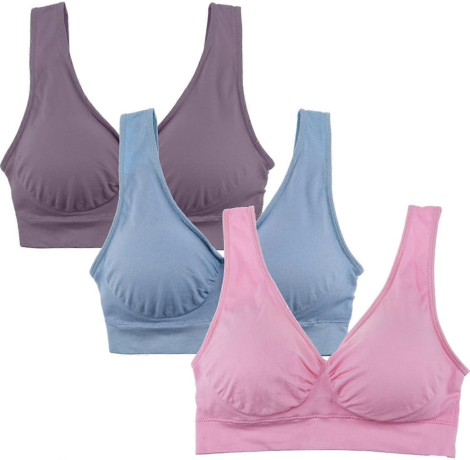 Sutiã de Yoga Sem Costura Confortável Sem Arame Estilo Pull On da Kaise para Mulheres com Almofadas Removíveis Presente de Fantasia de Festa