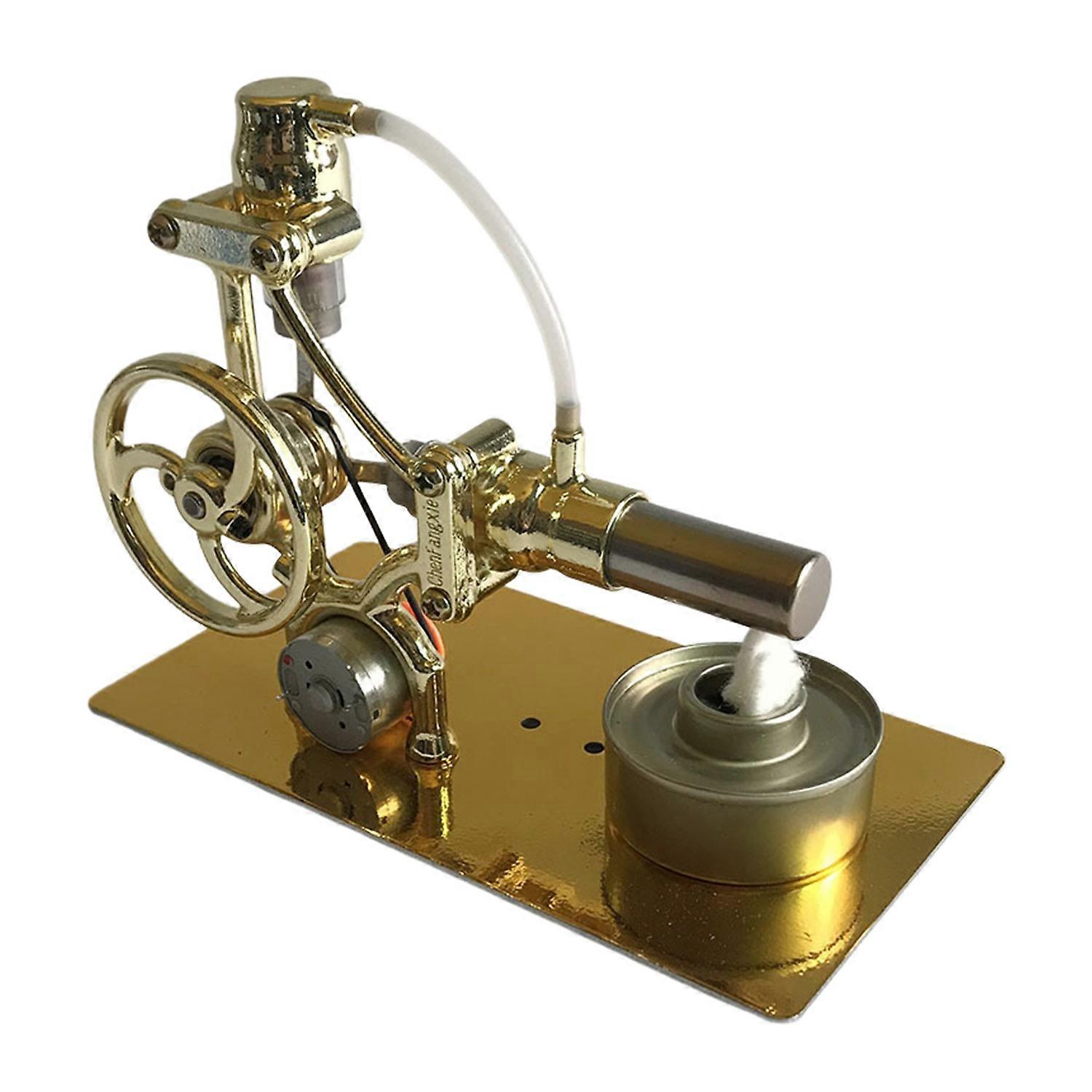 Steam Engine Model Realistic Copper Engine Decoration Heavy Duty Metal Miniature Engine Desktop