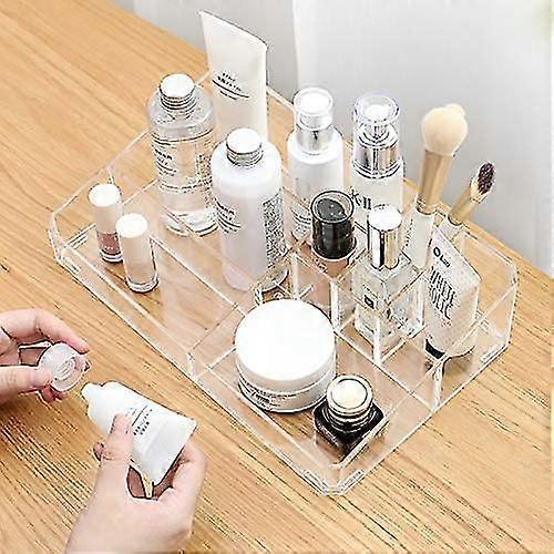 Σαφής διοργανωτής makeup, καλλυντικές περιπτώσεις επίδειξης διοργανωτές ματαιοδοξίας χώρων για το κραγιόν, τις βούρτσες makeup και τα προϊόντα φροντίδας δερμάτων, πλαστική αποθήκευση makeup