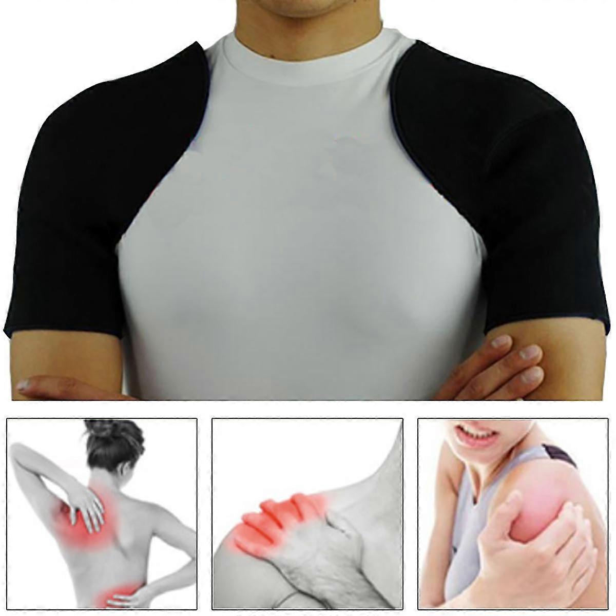 Adult Double Shoulder Support Brace Injury Arthritis Brace Strap Guard Adjustable