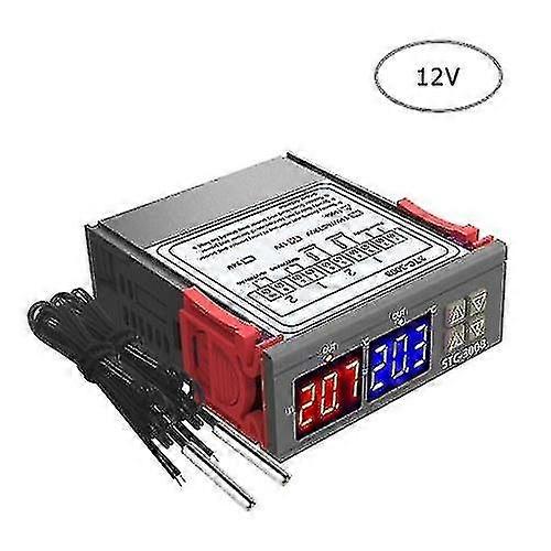 Hmwy-dc 12vデュアルデジタルディスプレイサーモスタット温度調節器温度コントローラ