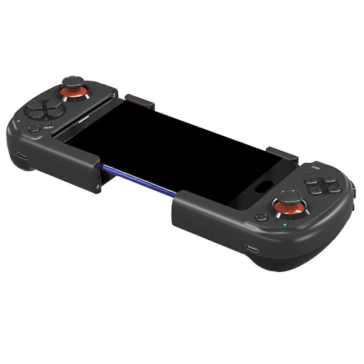 061ワイヤレス左右分割ゲームコントローラーBluetoothゲーミングジョイスティックAndroid用IOS PC - ブラック