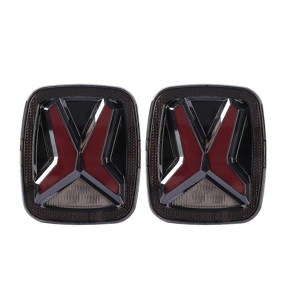 Upgrade"X"Shape Design Smoked Lens 12V LED Tail Lights For Jeep Wrangler CJ TJ YJ 1998-2006 Universal 30w Modified Rear Taillamp