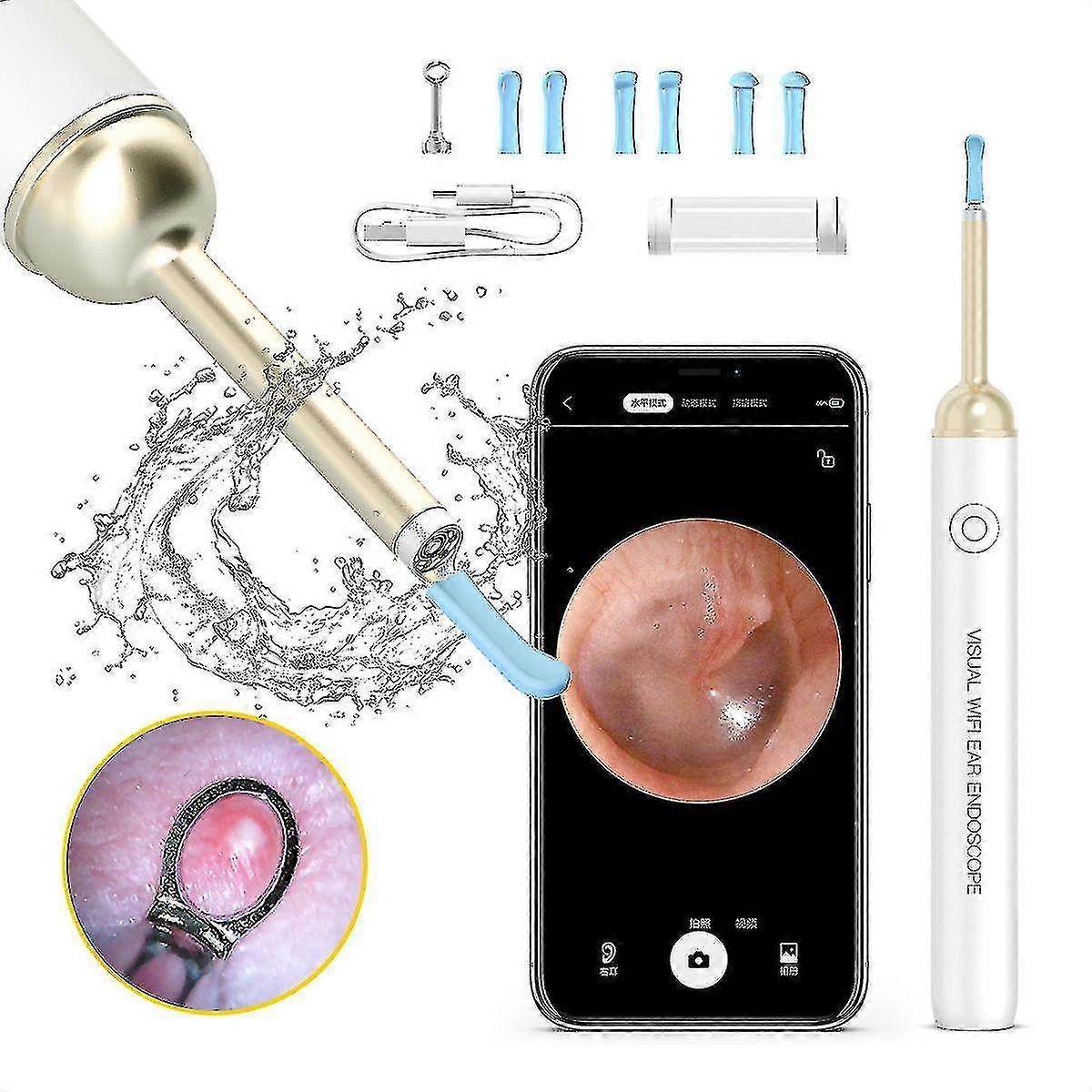 Ear Wax Removal Tool- Ear With Camera, With Ear Wax Removal Kit With 6 Ear Pick, For , , Android Phs
