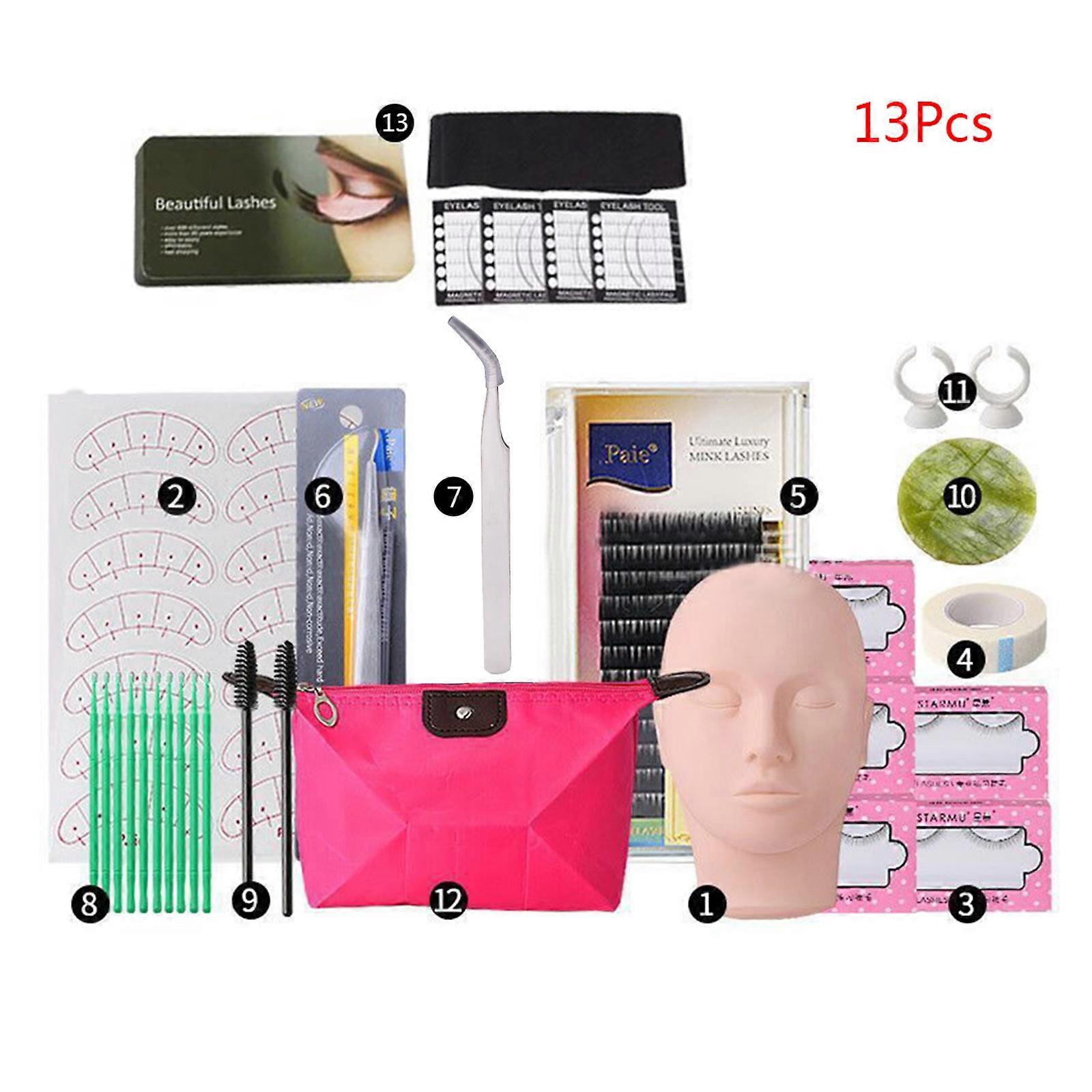 Pro Lashes Kit False Eyelash Extensions Practice Kit Lash Graft Makeup Training
