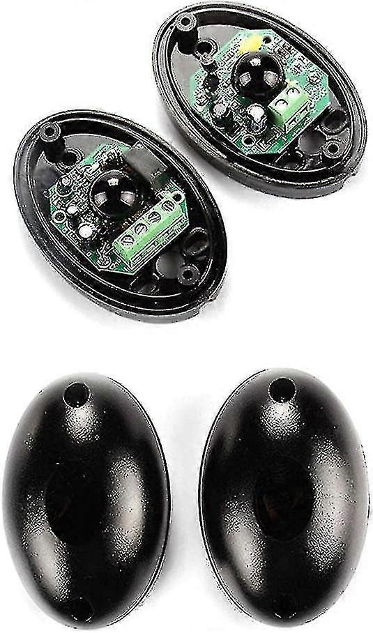 Photocell Beam Sensor, Simple Single Beam Infrared Sensor Barrier Detector For Gate Door Window Burglar Alarm System(black)
