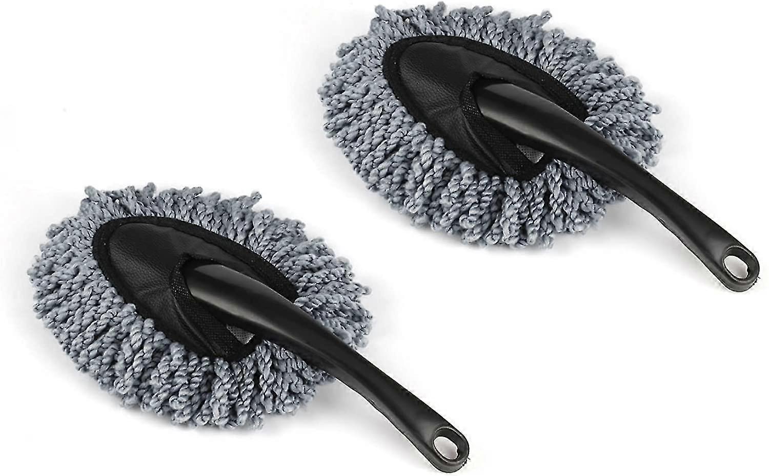2 Pack Mini Microfiber Car Dash Duster Brush, Multi-functional Car Cleaning Brush