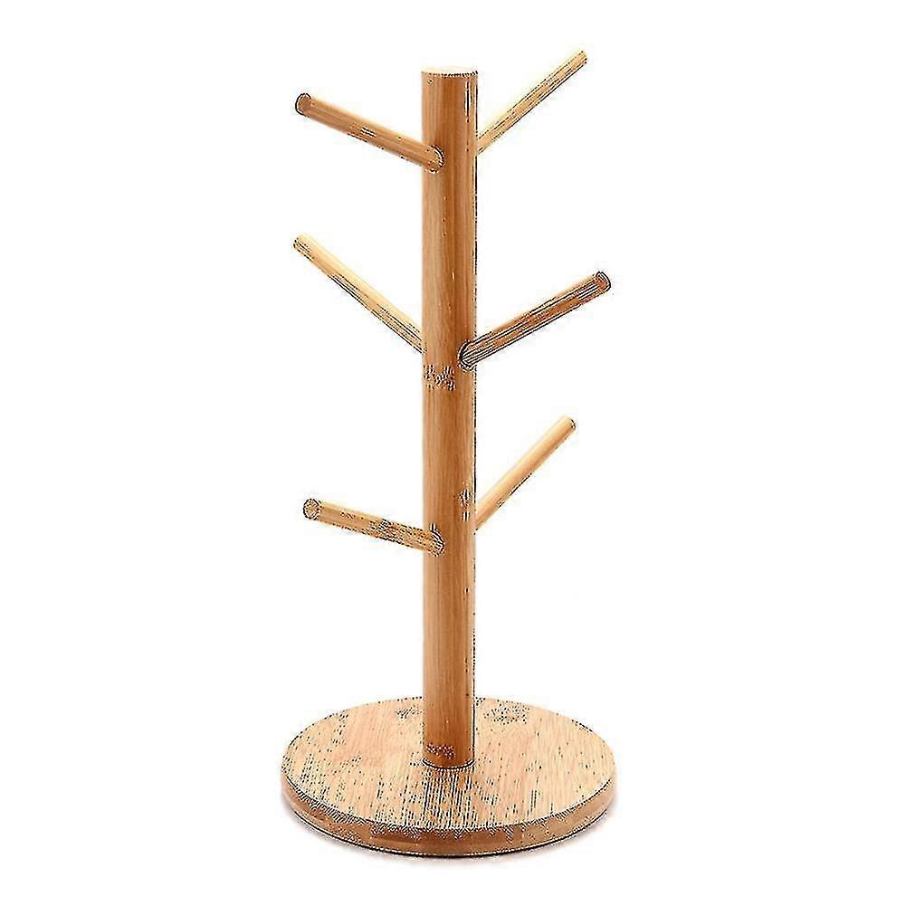 Tree Shape Wood Coffee Tea Cup Rack Holder Mug Storage Stand Drinkware Shelf