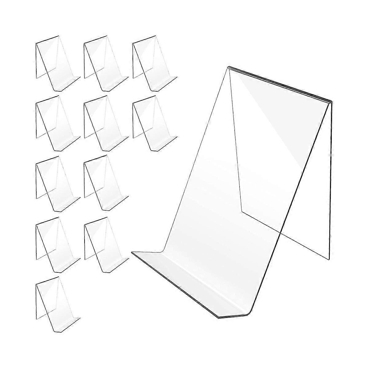 12 Pack Acrylic Book Stand,clear Book Display Easel,acrylic Book Stand Holder For Displaying Comic Books Albums