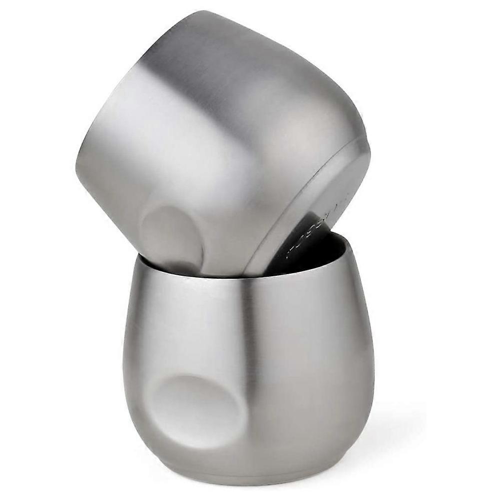 Paslanmaz Çelik Espresso Fincanları 2 Adet, 150Ml Çift Duvar Yalıtımlı Kırılmaz Bardak O için Küçük Bardak