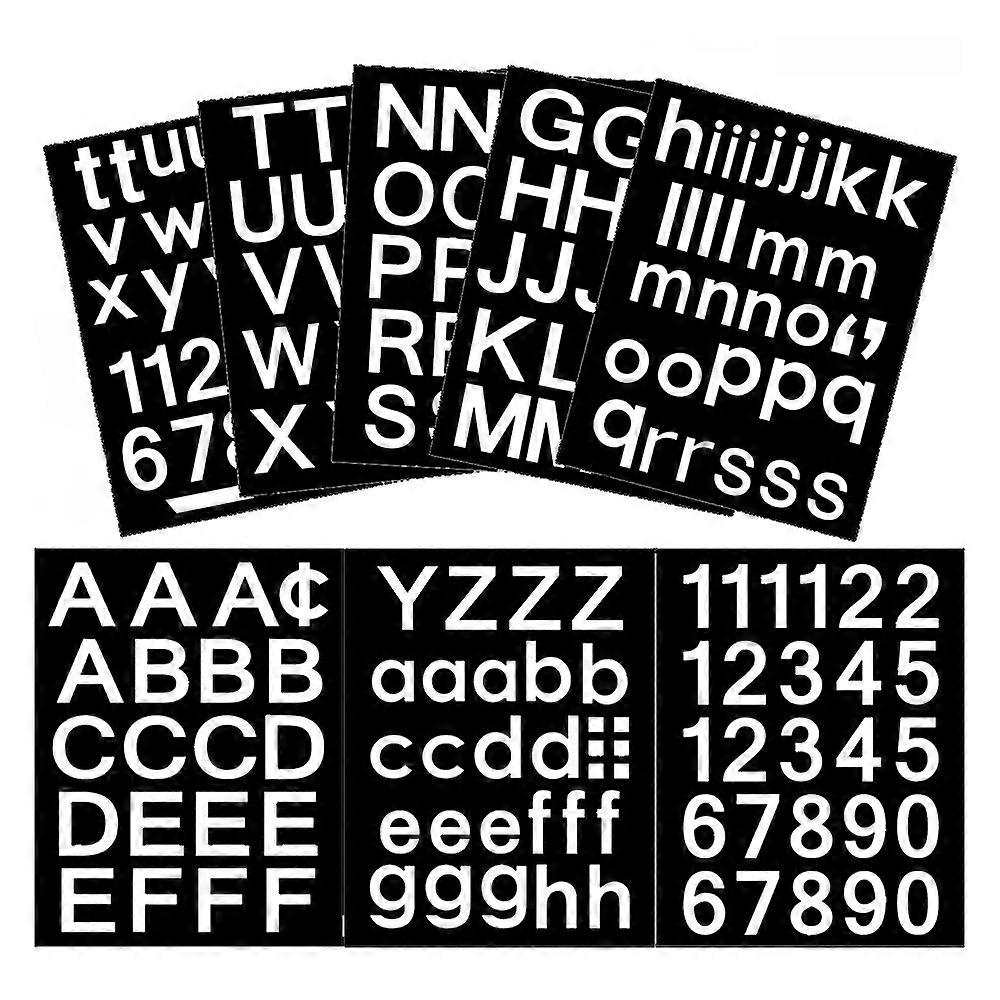 8 Sheets -Adhesive Vinyl Letters Numbers Kit, Mailbox Numbers Sticker for Mailbox,Signs,Window,,Add
