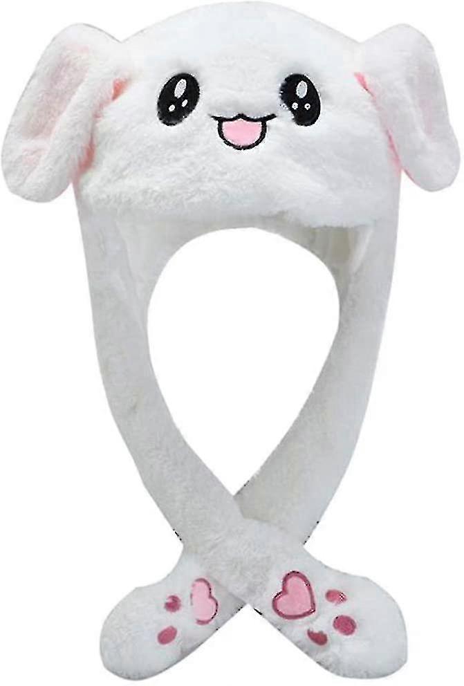 Rabbit Hat Ear Moving Jumping Hat Funny Bunny Plush Hat Cap , Bunny Hat
