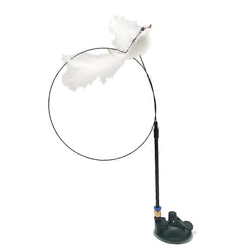 for Cat Feather Toys with Larger Powerful Suction Cup Puzzle Training Games Pet