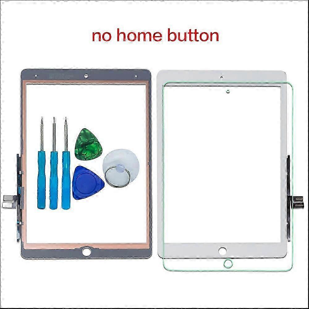 For iPad 9th 10.2 2021 Touch Screen Digitizer Glass A2602 A2603 A2604 A2605 with Adhesive,Tool Kit+Tempered Glass