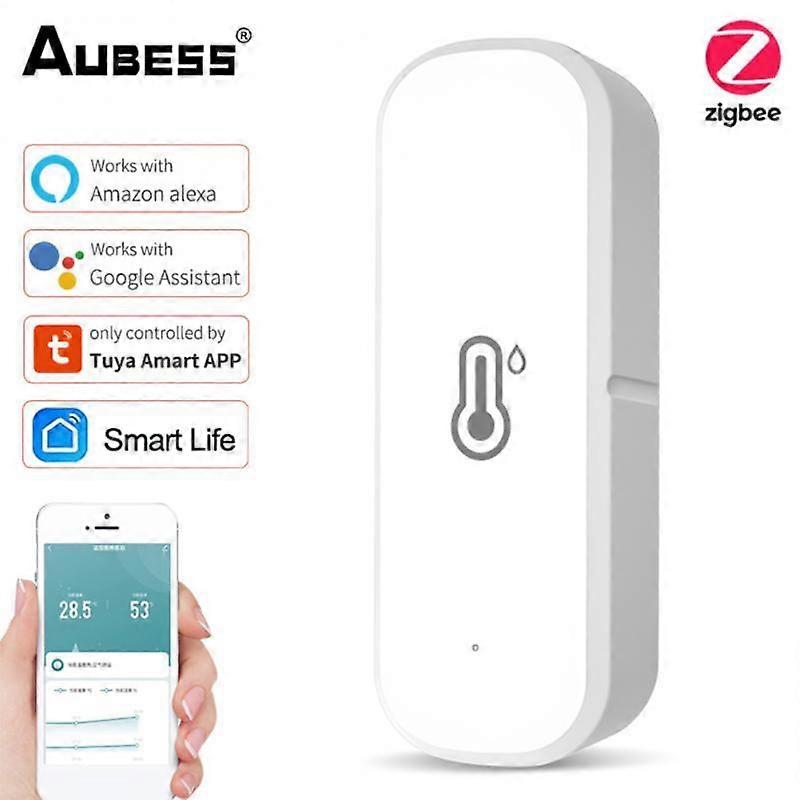 Tuya ZigBee/WiFi Smart Temperature And Humidity Sensor Battery Powered Home Security Smart Life Works With Alexa Google Home