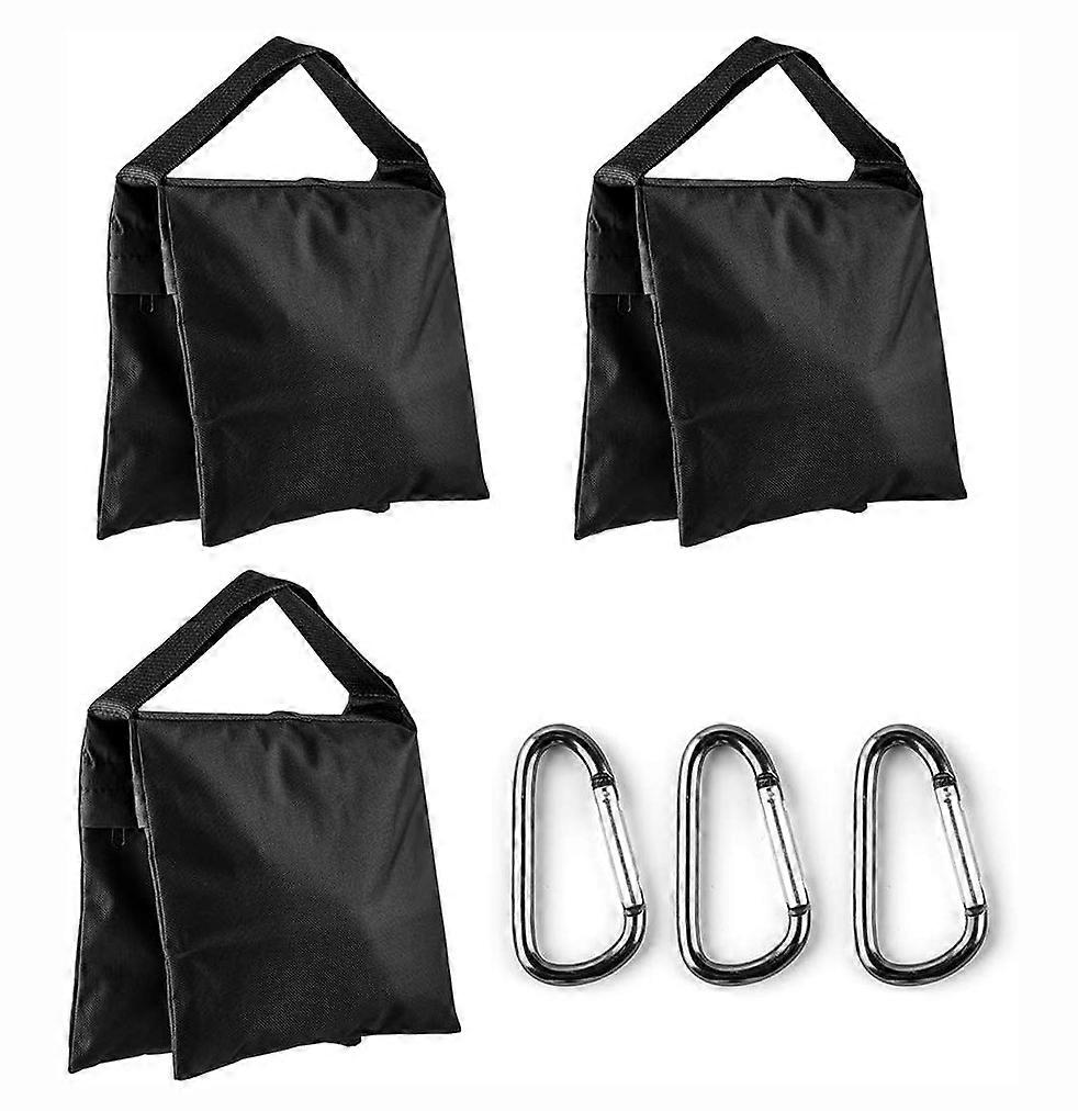 3 Pack Black Heavy Duty Sandbag with Hooks for Camera Tripod
