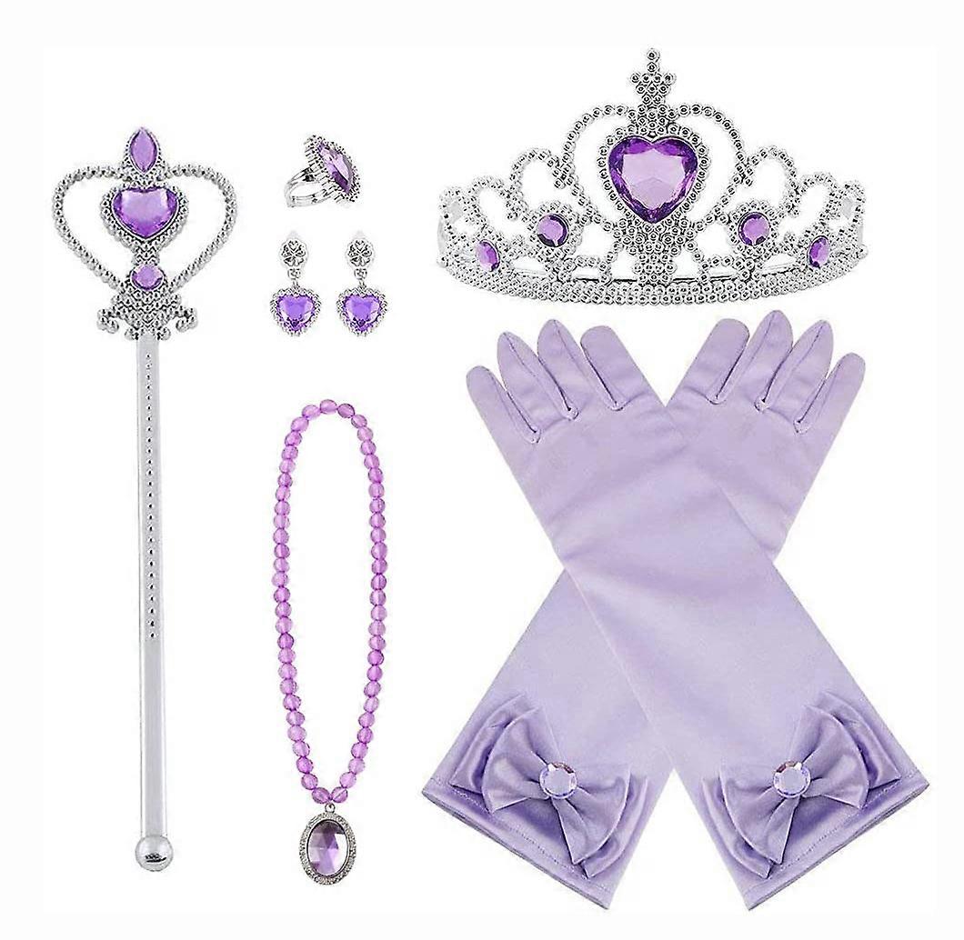 8 stycken prinsessdräktsset för 2 - 9 års flickor