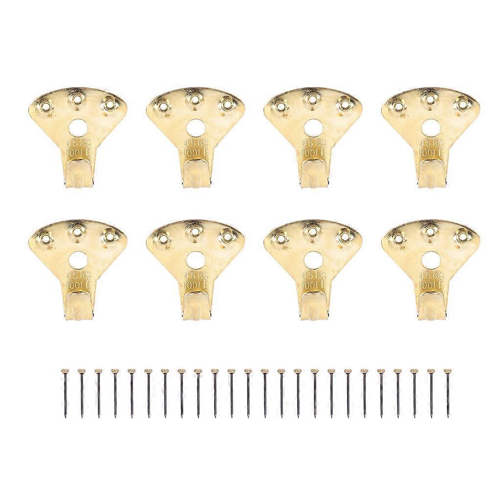 10 Sets Picture Hangers with Nails Metal Hanging Hooks Wall Hangers Frame Hooks