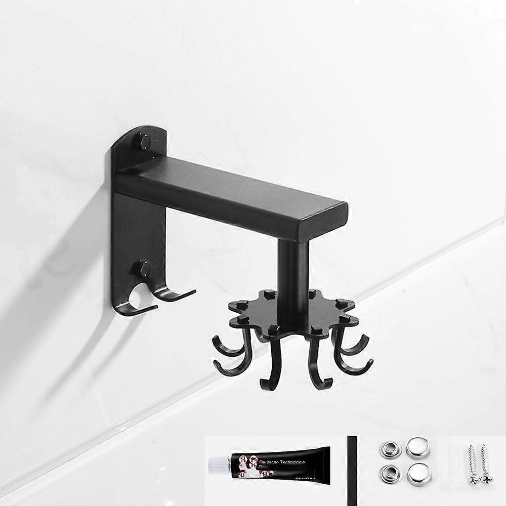 1PCS Kitchen Rotating Hook with 8 Hooks Telescopic Wall Hanging Hook for Kitchen Rack Multifunctional Storage Suitable for Kitchen