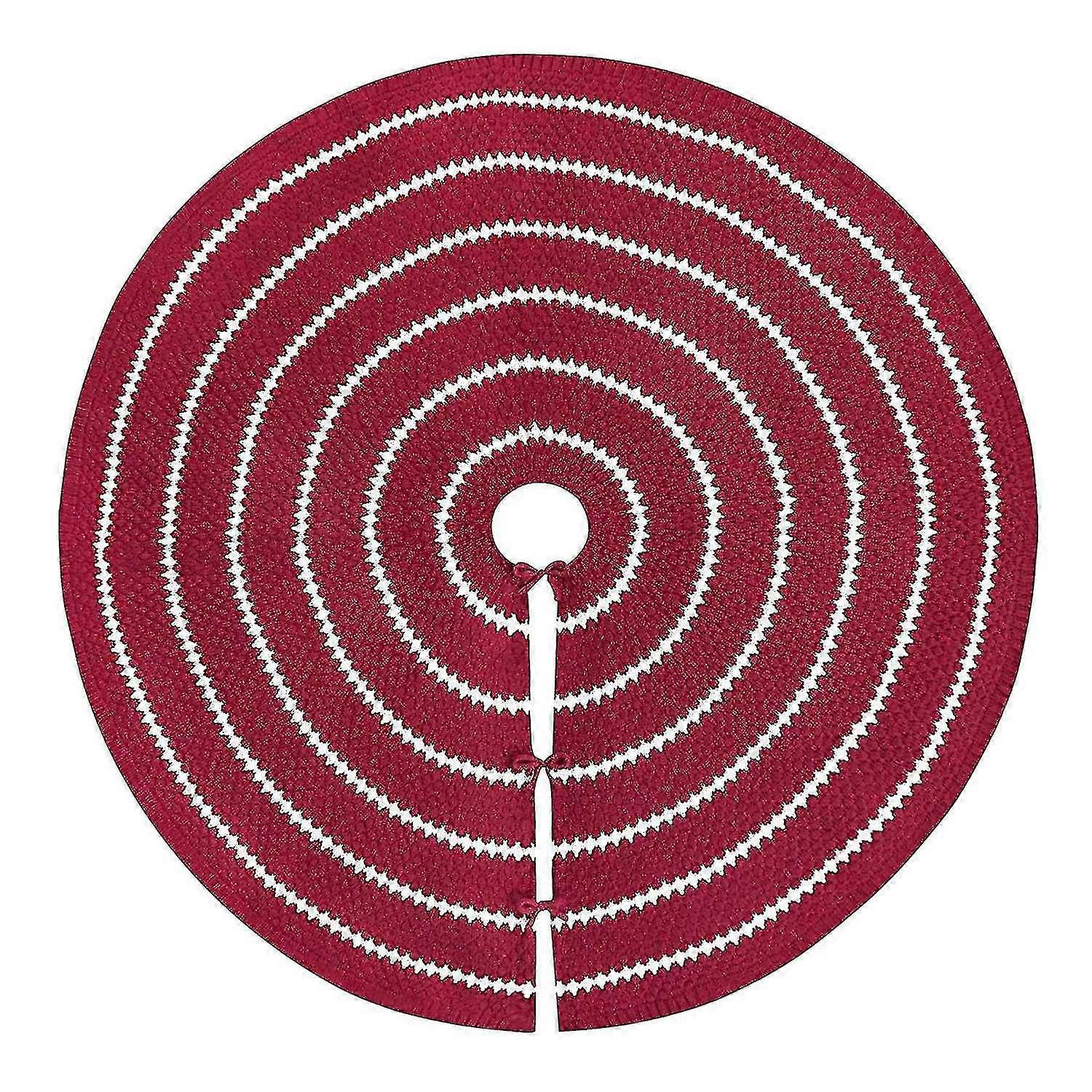 Saia da árvore de Natal, 48 polegadas de natal de natal de malha, vermelho