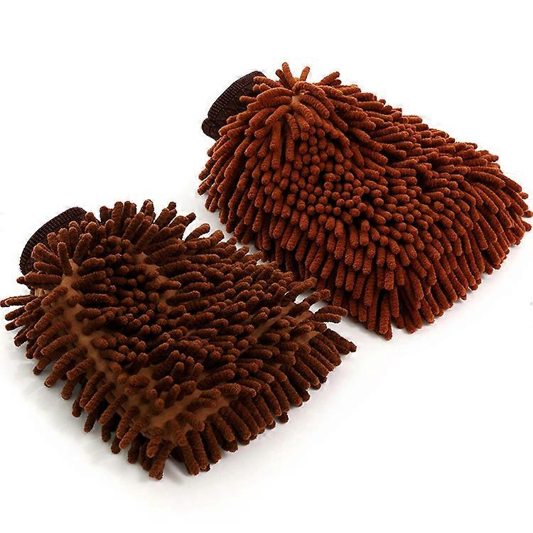 car wash toolBrown Microfiber Wash Mitt, 2 Pack