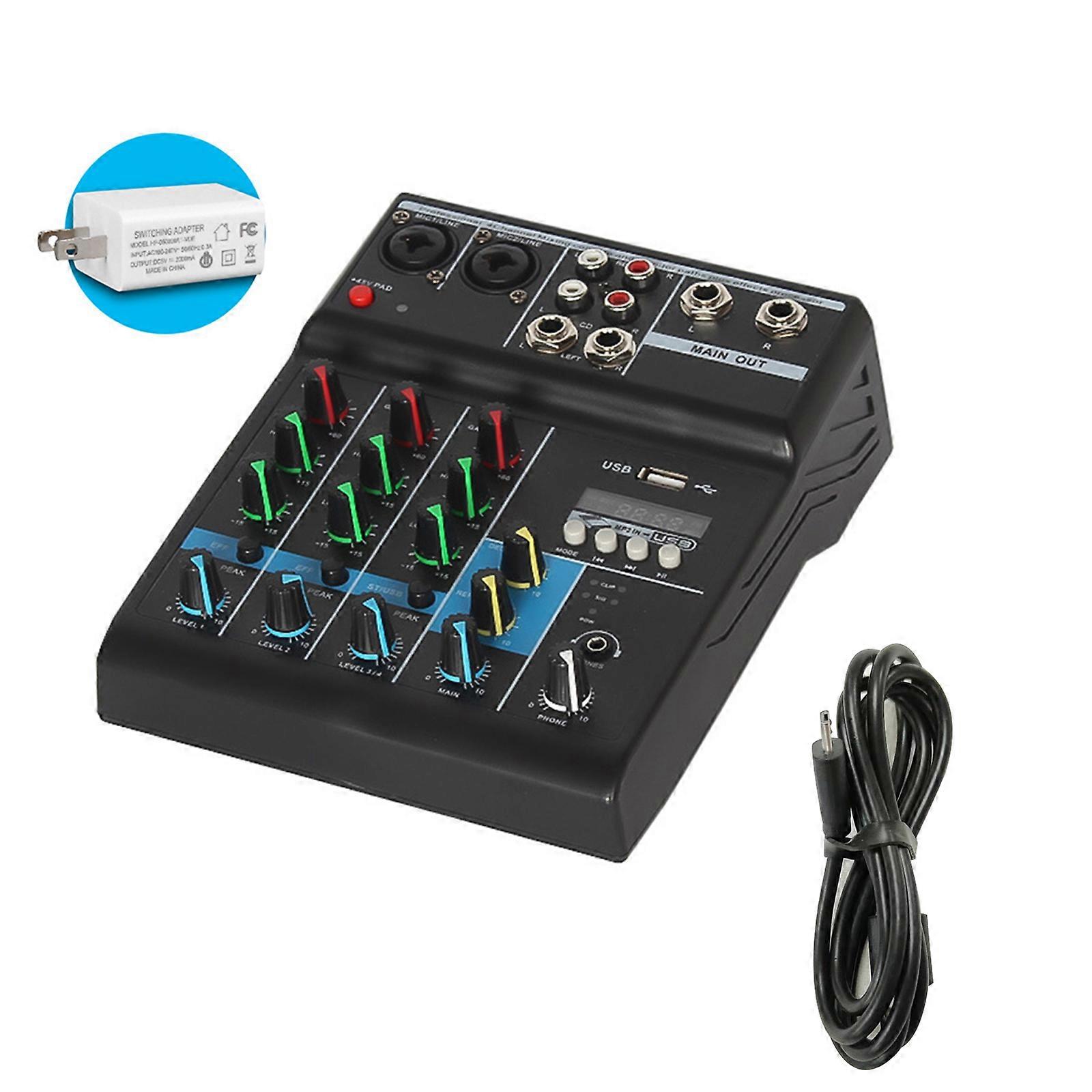 Small Mixer Audio Console Support Usb/u Disk (mp3) Playback Audio Mixer
