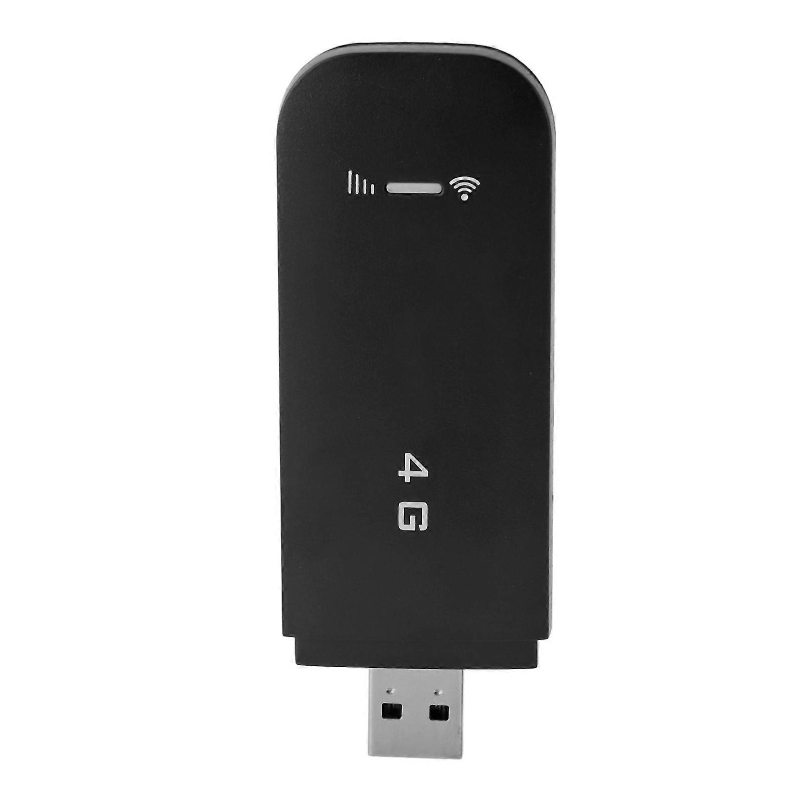 4G LTE USB Tragbarer WLAN-Router Unterstützt 10 Geräte WPA WPA2 WiFi-Verschlüsselung USB Tragbarer WiFi-Hotspot mit SIM-Kartensteckplatz Schwarz