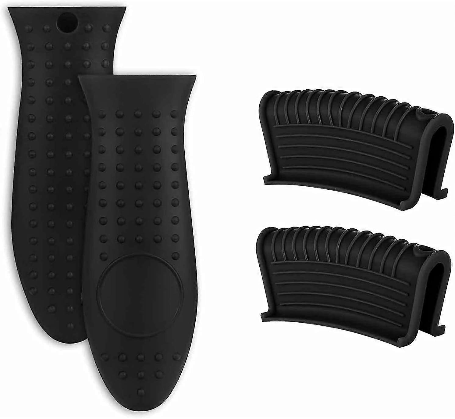 2025 Yeni Dökme demir tava kolu kapak seti, silikon tava destek kılıfı, yemek pişirmek için ısıya dayanıklı