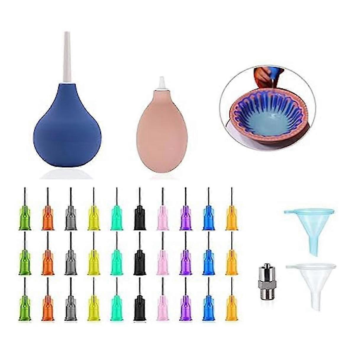 Ceramic Precision Tip Applicator Bottle for Pottery Glaze Sliding Tail Pottery Glaze Squeeze Bottle