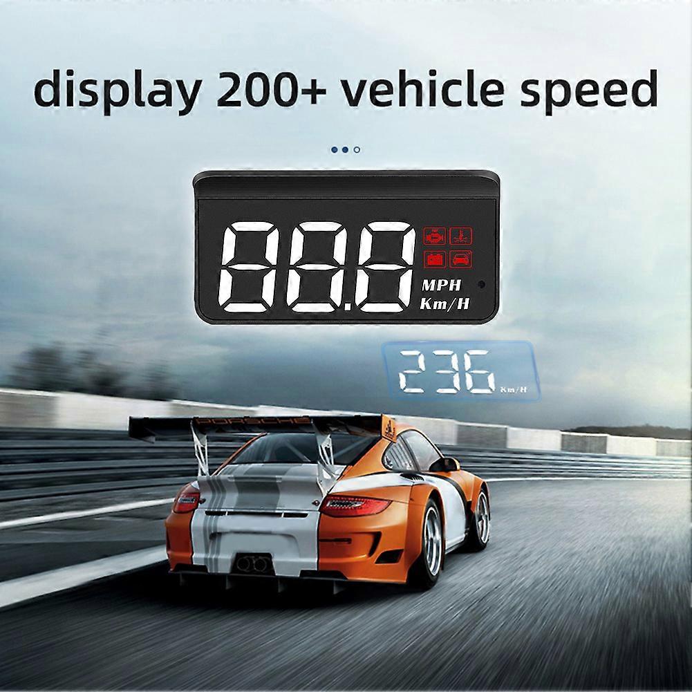 Electronic HUD Projector Display Multifunctional Digital Speedometer Temperature Display Auto OBD2 Head-Up Display Accessories